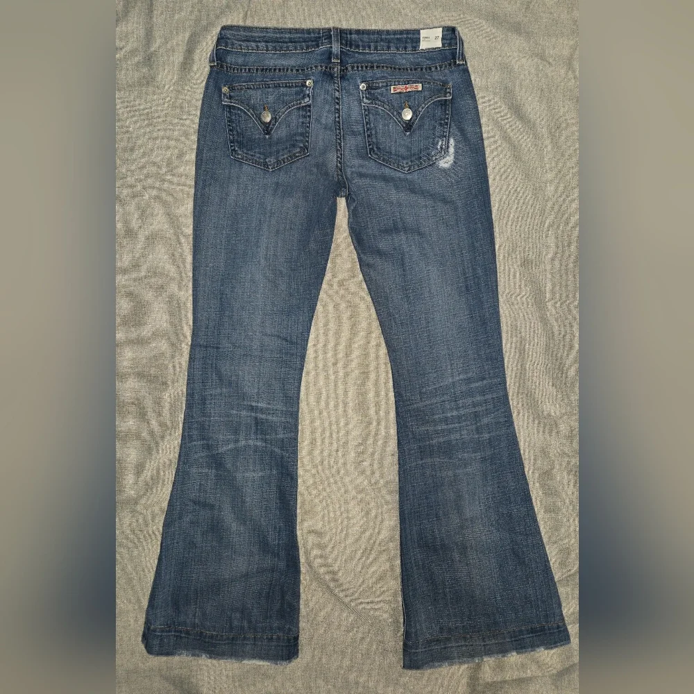 ​Hudson Ferris Flare Jeans Distressed Blue Denim Size 27